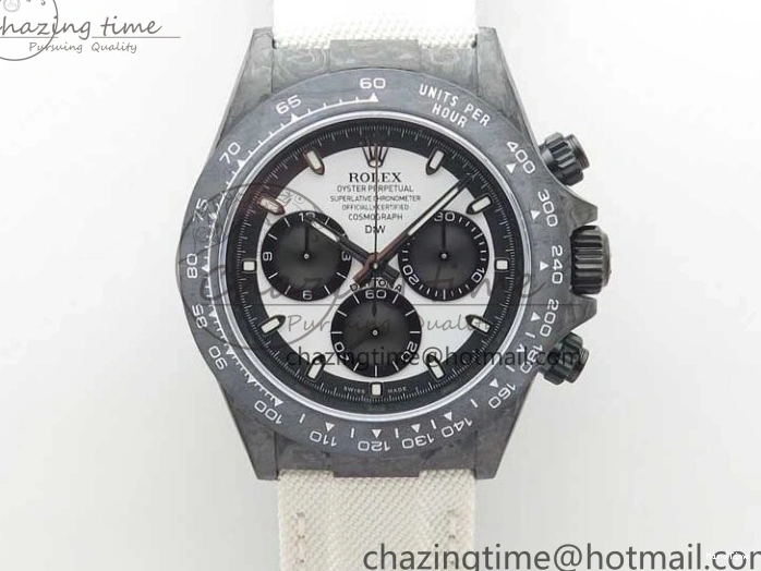 MiroTime 0320 WrinkleFree Daytona DIW Carbon Noob 1:1 Best Edition White Black Dial on Nylon Strap SA 2614